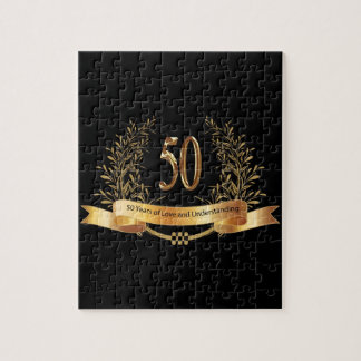 Happy 50th Wedding Anniversary Gifts Jigsaw Puzzle