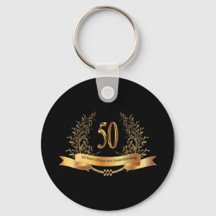 Happy 50th Wedding Anniversary Gifts Key Ring