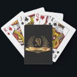 Happy 50th Wedding Anniversary Gifts Playing Cards<br><div class="desc">Happy 50th Wedding Anniversary Gifts, Beautiful, high quality artwork. Unique, directly produced from my original mixed media and digital artwork designs.©2013 hgmdigitalarts ~ All Rights Reserve</div>
