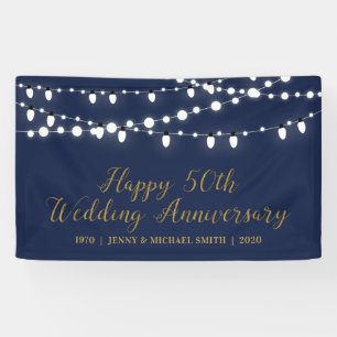 Happy 50th Wedding Anniversary Party Banner
