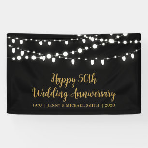 Happy 50th Wedding Anniversary Party Banner