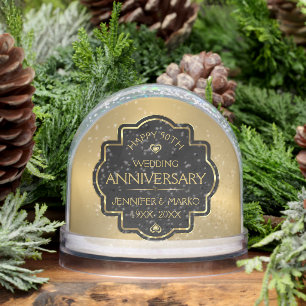 Happy 50th Wedding Anniversary Snowglobe