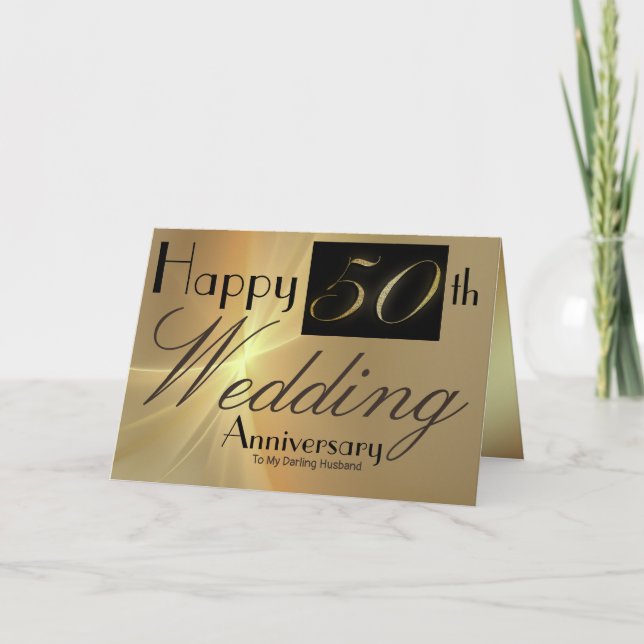 Happy 50th Wedding Anniversary to My Husband Card (Front)