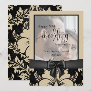 Happy 50th wedding anniversary traditional photo i invitation