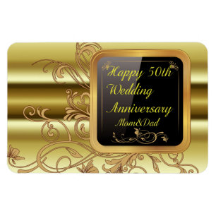 Happy 50th Wedding AnniversaryFlexible Photo Magnt Magnet