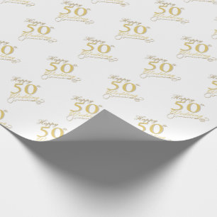 "Happy 50th Wedding !" Wrapping Paper