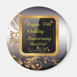 Happy 50th Weddings Anniversary Favours &-Gifts Bu Magnet