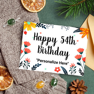 Happy 54th Birthday  Postcard