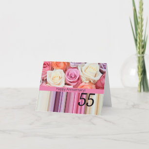 Happy 55th Anniversary roses Card