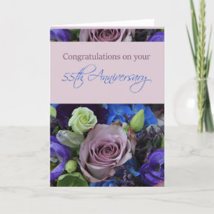 Happy 55th Anniversary roses Card