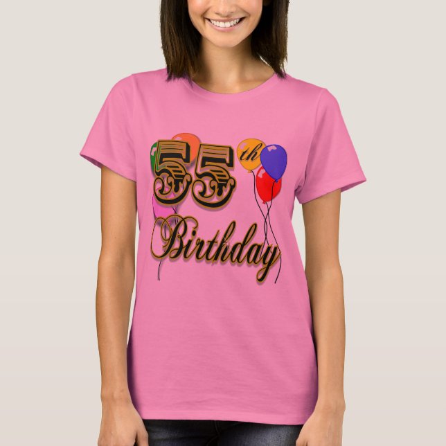 Happy 55th Birthday Celebration T-Shirt (Front)