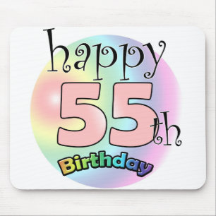 Happy 55th birthday (roze) mouse mat