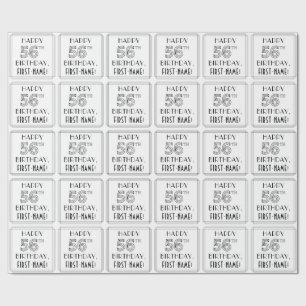 HAPPY 56TH BIRTHDAY; Art Deco Style; Custom Name Wrapping Paper