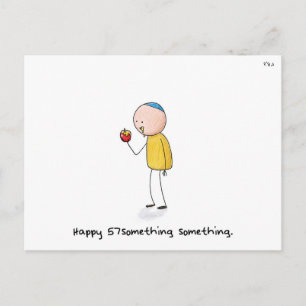 "Happy 57something something" - Rosh Hashanah Postcard