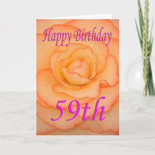 Happy 59th Birthday Flower Card