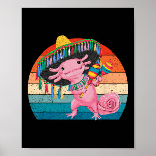 Happy 5 De Mayo Axolotl Sombrero Cinco De Mayo Gir Poster