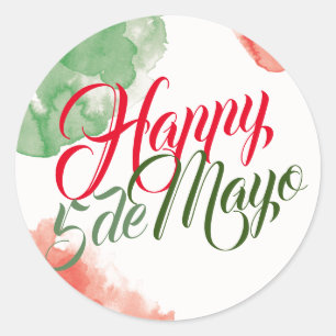 Happy 5 de Mayo Classic Round Sticker
