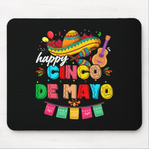 Happy 5 De Mayo Lets Fiesta Viva Mexico Cinco De M Mouse Mat