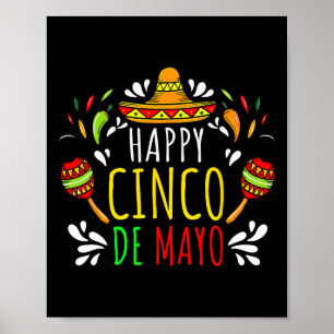 Happy 5 De Mayo Lets Fiesta Viva Mexico Cinco De M Poster