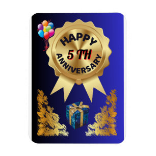 Happy 5 TH Wedding Anniversary  Magnet