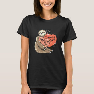 Happy 5th Anniversary Snore Funny Sloth Anniversar T-Shirt