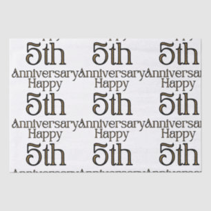 Happy 5th Anniversary Tissue Paper