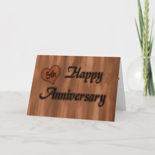 Happy 5th Anniversary (wedding anniversary) Card