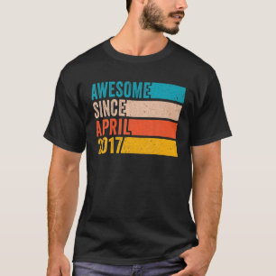 Happy 5Th Birthday 5 Year Old Awesome Since April T-Shirt