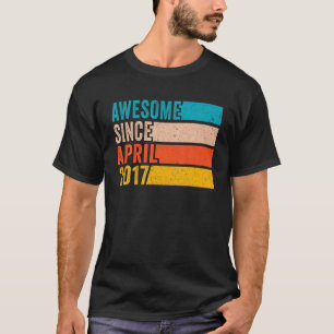 Happy 5Th Birthday 5 Year Old Awesome Since April T-Shirt
