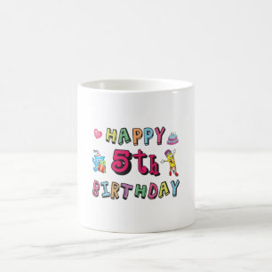 Happy 5th Birthday 5 year old b-day wishes Coffee Mug