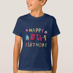 Happy 5th Birthday 5 year old b-day wishes T-Shirt