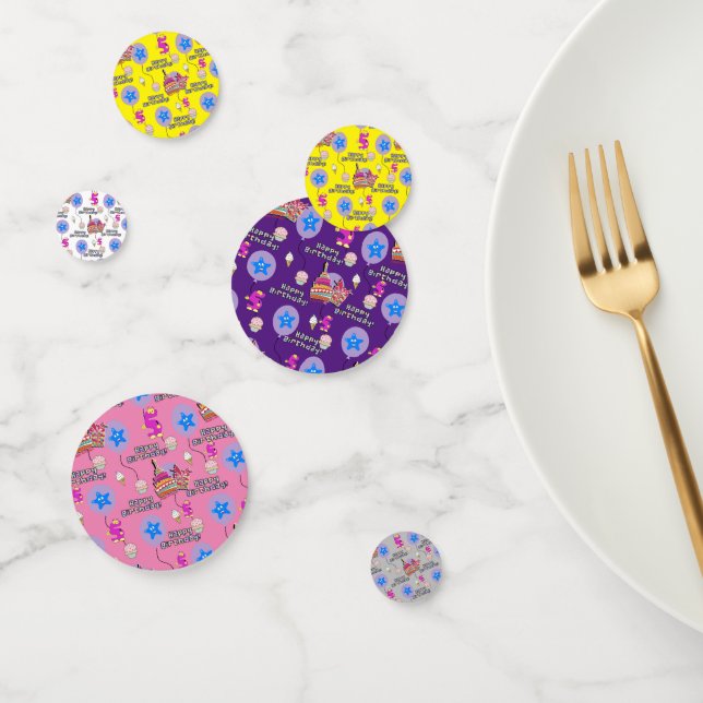 Happy 5th Birthday Confetti, #5 Confetti (Group)