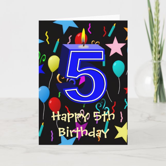 Happy 5th Birthday Greeting Card (Front)