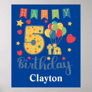 Happy 5th Birthday Poster