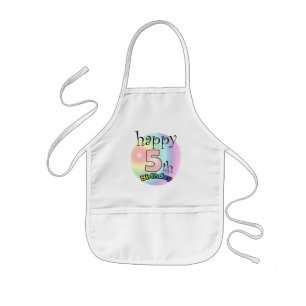 Happy 5th Birthday (roze) Kids Apron