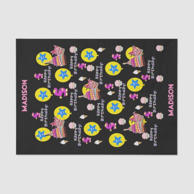 Happy 5th Birthday Tissue Paper #5 Birthday (Front)