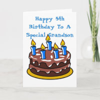 Happy 5th Birthday To a Special Grandson Cake