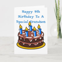 Happy 5th Birthday To a Special Grandson Cake