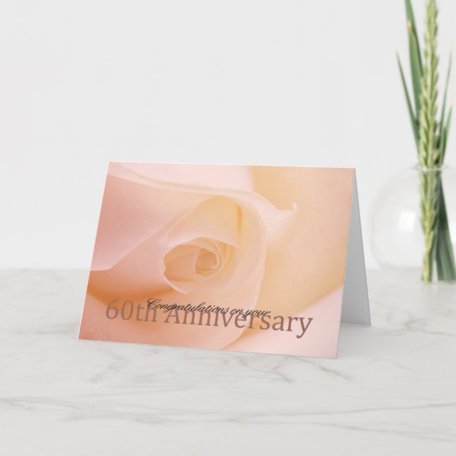 Happy 60th Anniversary roses Card (Front)