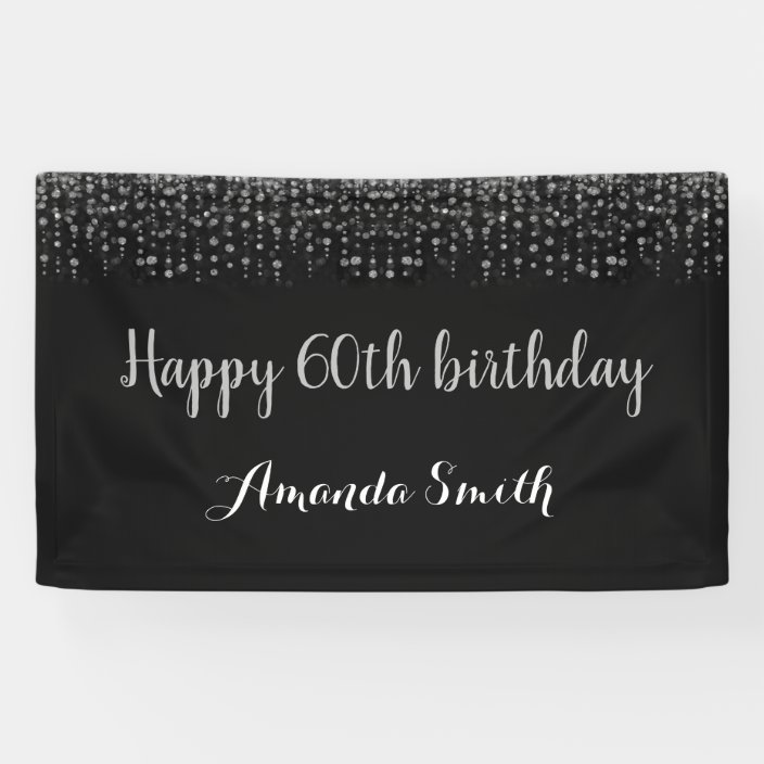 Happy 60th Birthday Banner Black Silver Glitter Banner Zazzle co uk 8-017-happy-60th-birthday-royalty-free-images-stock-photos-pictures