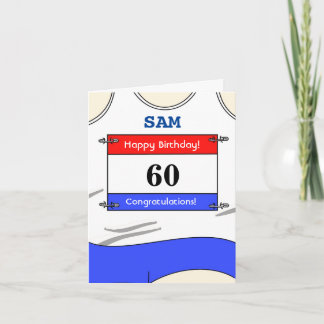 Happy 60th Birthday card for a runner