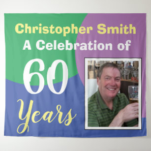 Happy 60th Birthday Celebration with Photo Tapestry