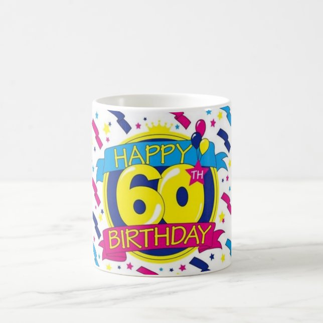 happy 60th birthday coffee mug (Center)