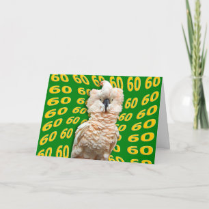 Happy 60th Birthday featuring Moluccan Cockatoo Card