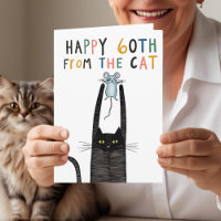 Happy 60th Birthday from the cat fun & quirky