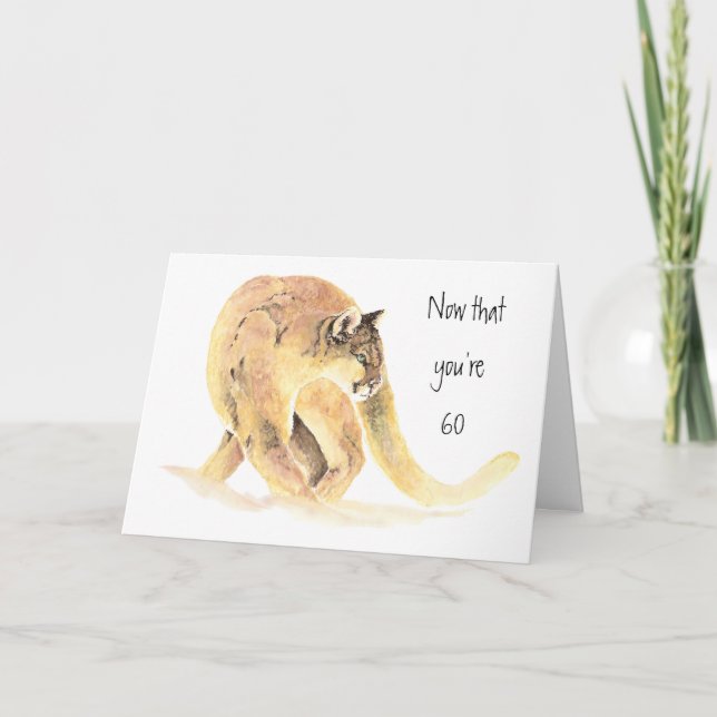 Happy 60th Birthday, Fun On the Prowl, Cougar Card (Front)