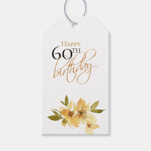 Happy 60th Birthday Gift Tags