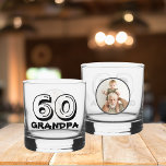 Happy 60th Birthday Grandpa Photo Whiskey Glass<br><div class="desc">A 60th birthday whiskey glass for grandpa featuring a cute photo of granddad with his granddaughter or grandson. A lovely keepsake gift to celebrate this milestone birthday. To edit the text and change the photo click on the personalise button.</div>