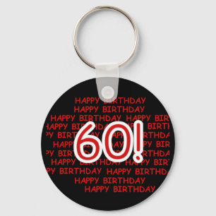 Happy 60th  Birthday Key Ring
