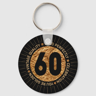 HAPPY 60TH BIRTHDAY KEY RING